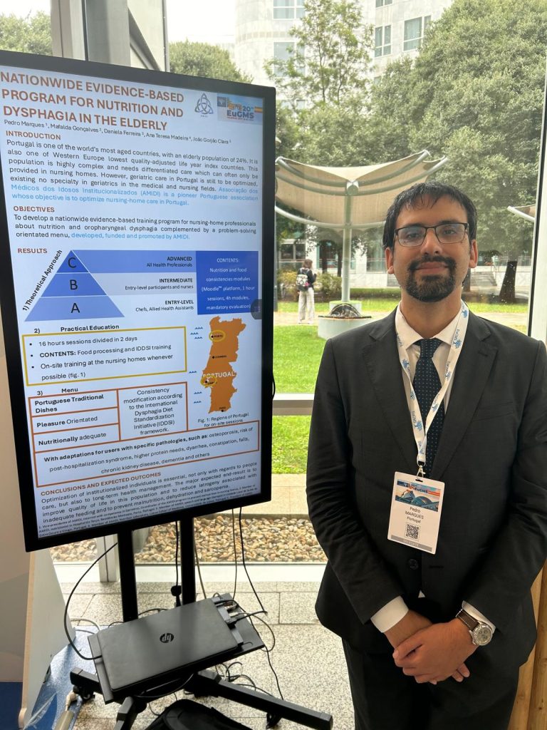 AMIDI participa no EuGMS 2024: Dr. Pedro Marques apresenta programa nacional de nutrição e disfagia para idosos